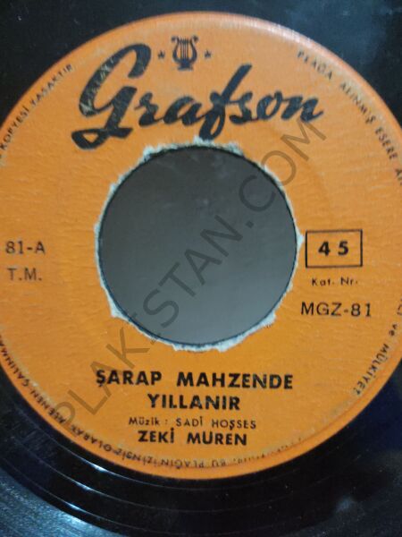 Zeki Müren Şarap Mahzende Yıllanır 45lik