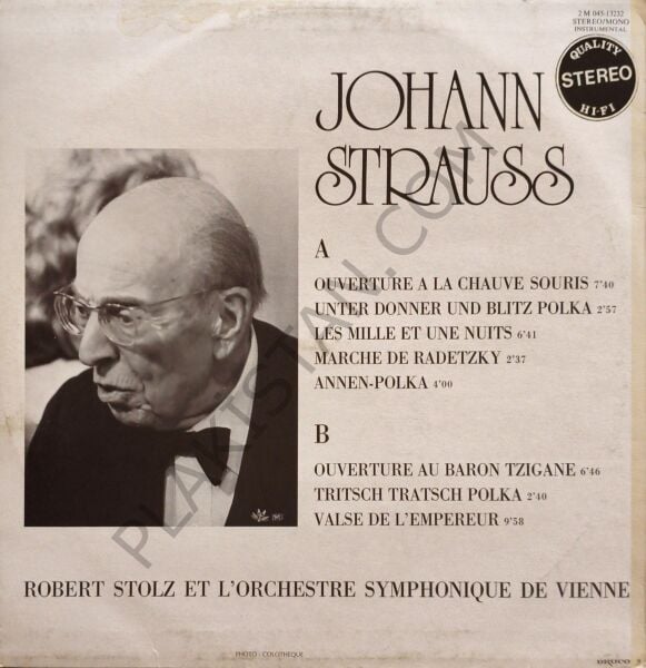 Robert Stolz Dirige Johann Strauss LP PLAK