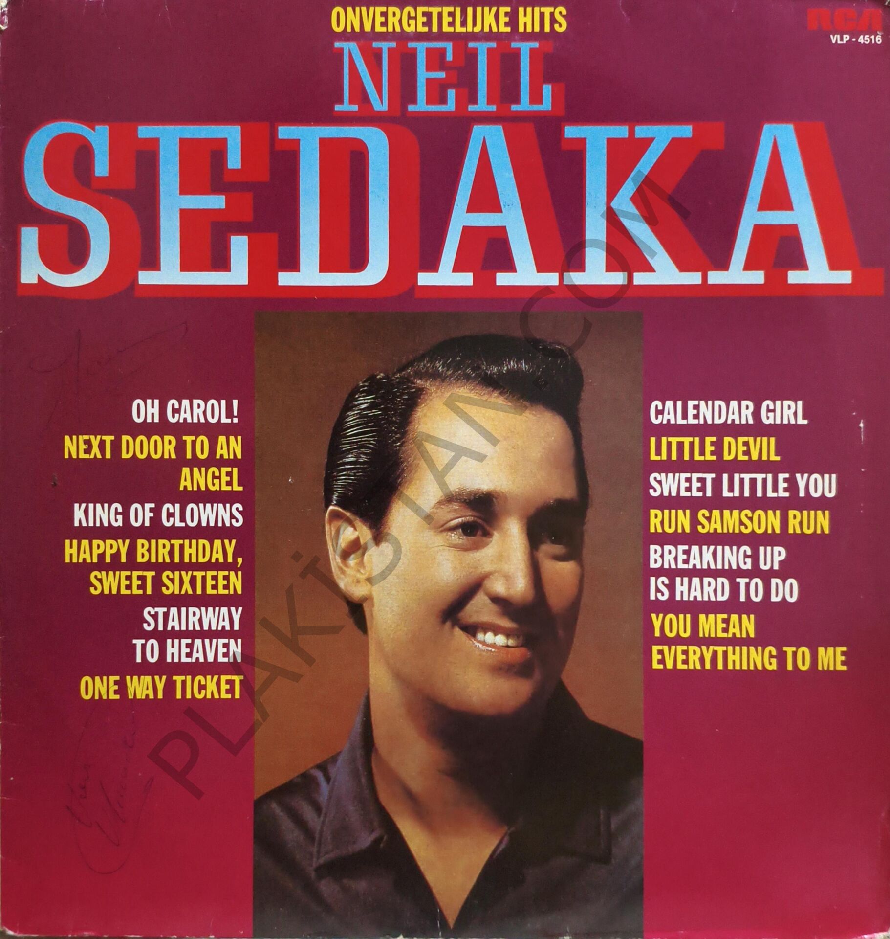 Neil Sedaka – Onvergetelijke Hits plak