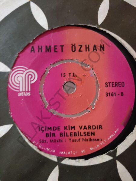 Ahmet Özhan -( kapaksız ) Bak yeşil yeşil - 45 lik PLAK