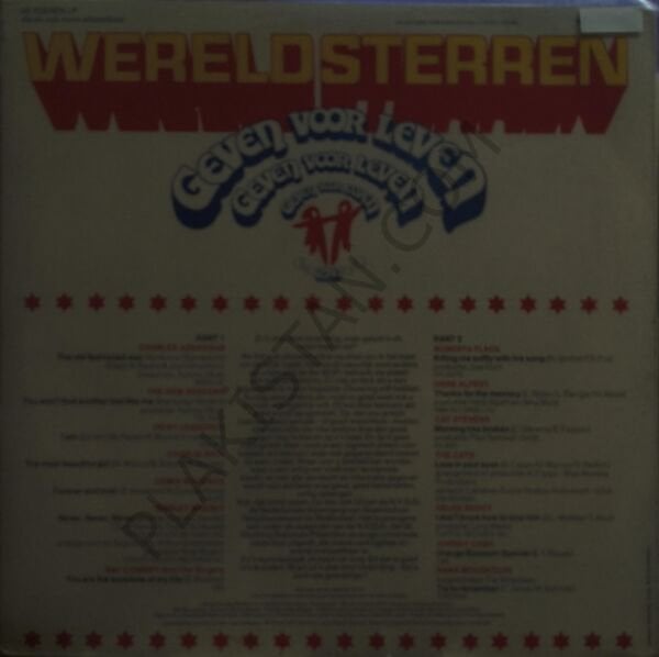Wereldsterren Geven Voor Leven LP PLAK