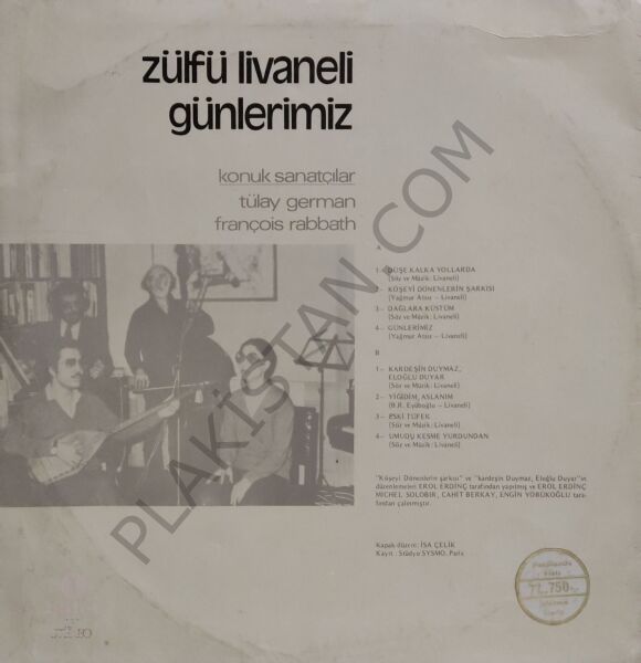 Zülfü Livaneli - Günlerimiz LP