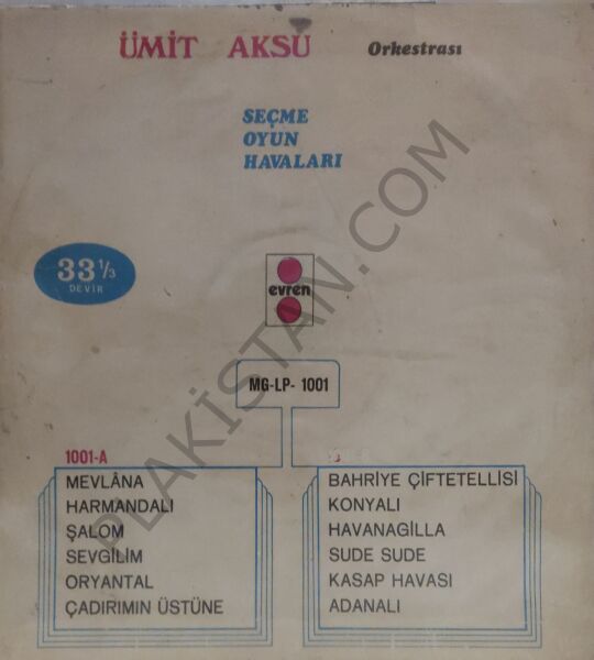 Ümit Aksu Orkestrası Seçme Oyun Havaları LP