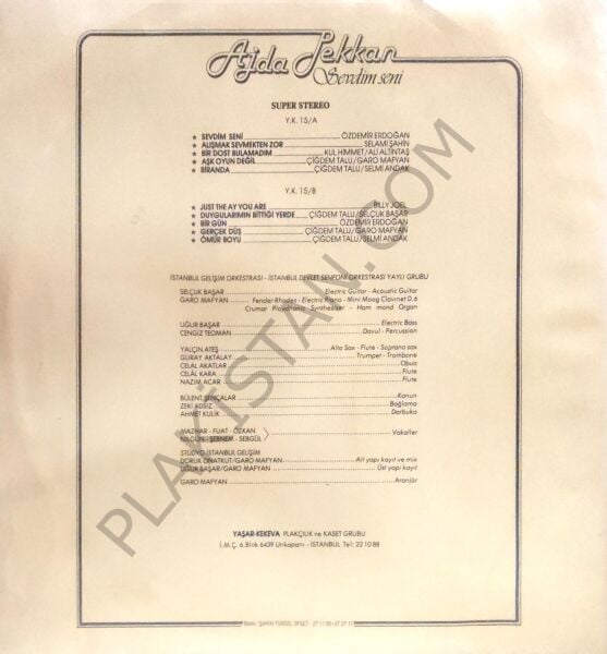 Ajda Pekkan - Sevdim seni  LP PLAK