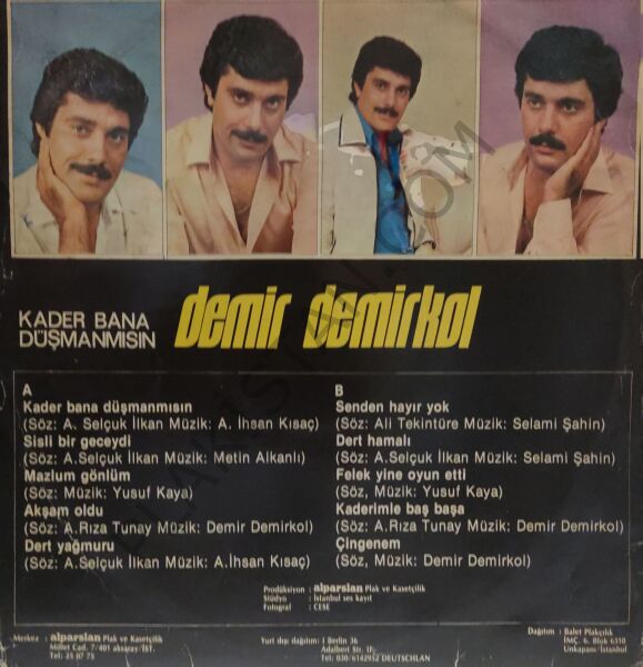 Demir Demirkol Kader Bana Düşman Mısın LP