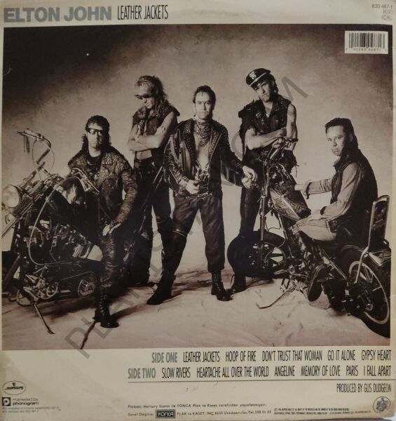ELTON JOHN - LEATHER JACKETS LP PLAK