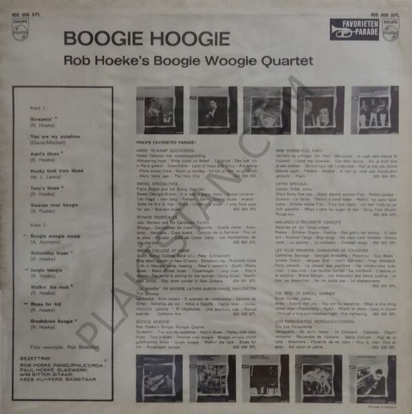 Rob Hoeke Boogie Woogie Quartet – Boogie Hoogie LP PLAK