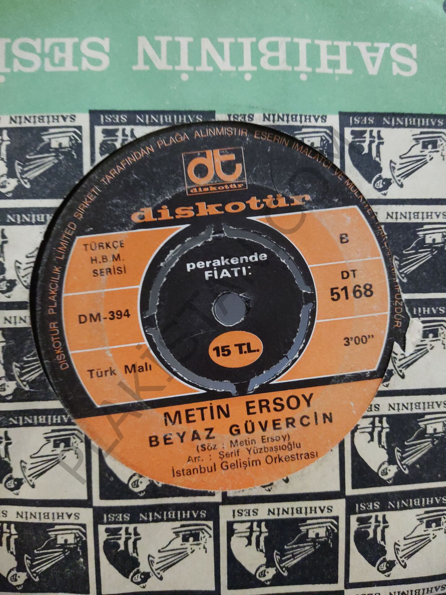 Metin Ersoy Yeşil Gözlü Esmer Güzeli 45 Lik