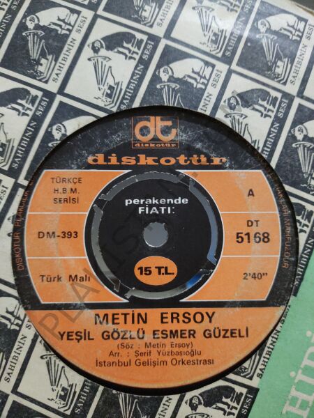 Metin Ersoy Yeşil Gözlü Esmer Güzeli 45 Lik