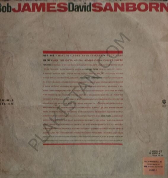 Bob James / David Sanborn Double Vision LP PLAK