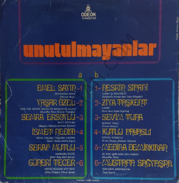 Unutulmayanlar  Odeon LP