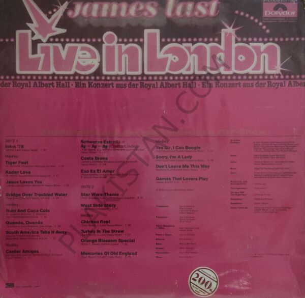 James Last – Live in London LP PLAK
