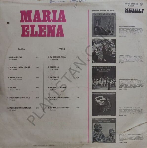 Los Indios Del Sol – Maria Elena LP PLAK