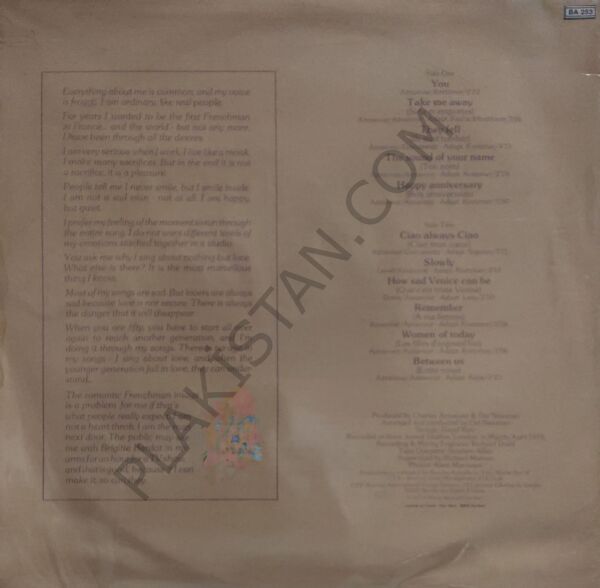 Charles Aznavour – I Sing For... You LP PLAK