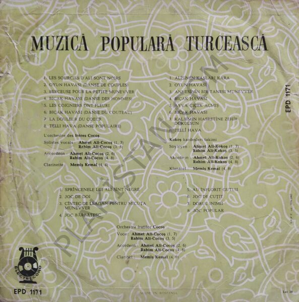 Türk Halk Müziği / Muzica Populara Turceasca 2 LP
