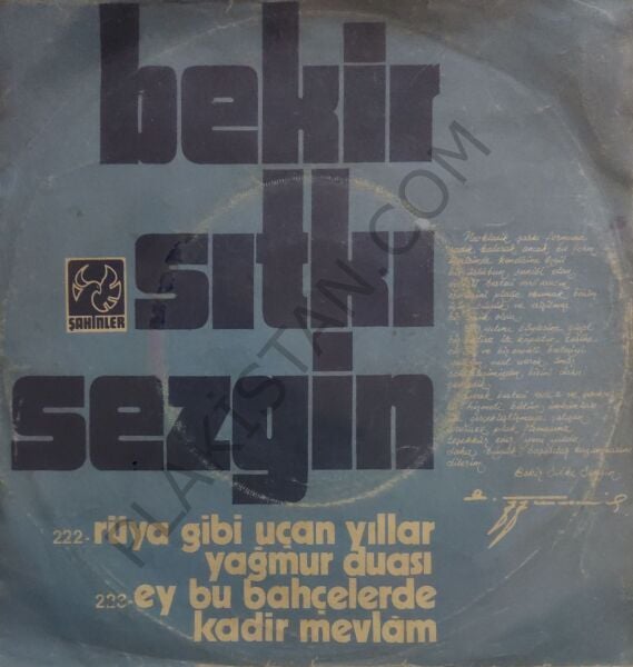 Bekir Sıtkı Sezgin Rüya Gibi Uçan Yıllar 45lik