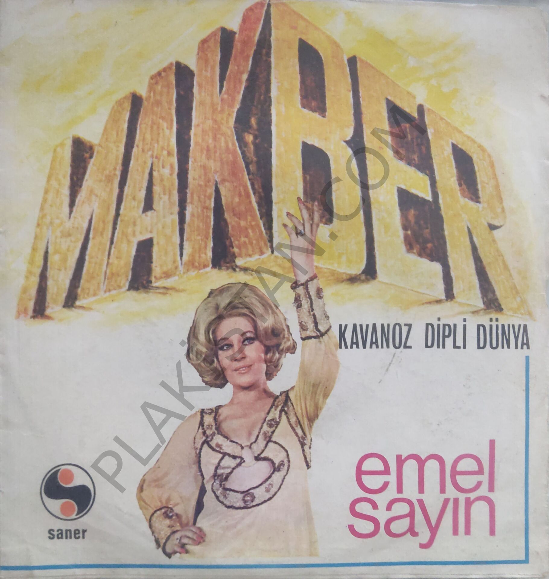 Emel Sayın-  Kartonet zarf kapak - Makber 45lik PLAK