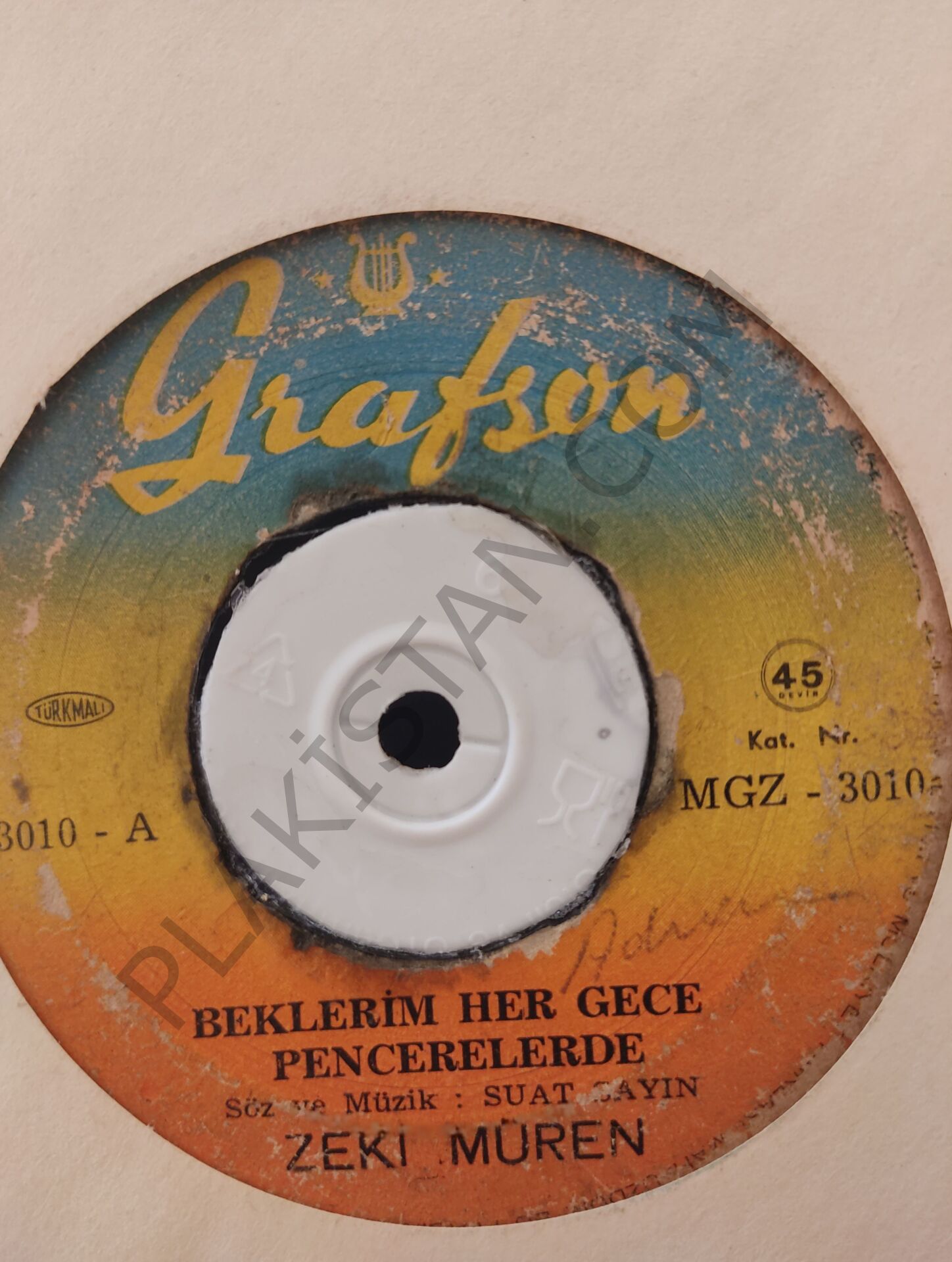 Zeki Müren Beklerim Her Gece Pencerelerde 45 LİK PLAK