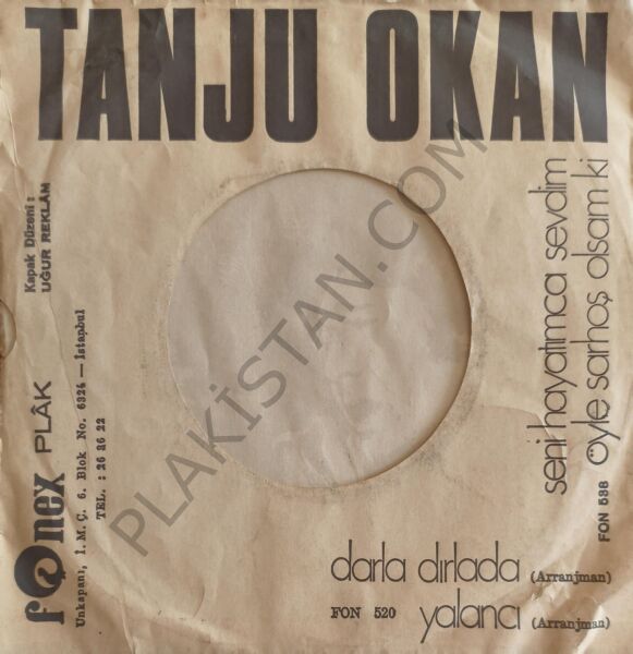 Tanju Okan - Seni Hayatımca Sevdim 45 LİK PLAK