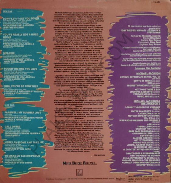 Michael Jackson Farewell My Summer Love 1984 LP PLAK