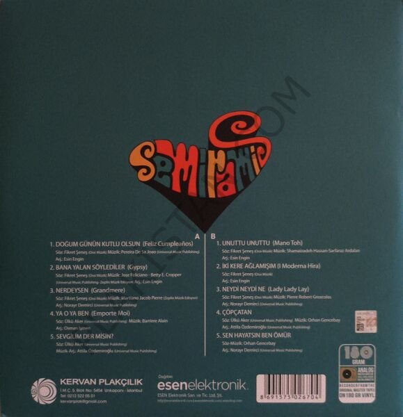 Semiramis Pekkan – ( Yeni baskı ) Bana Yalan Söylediler LP PLAK
