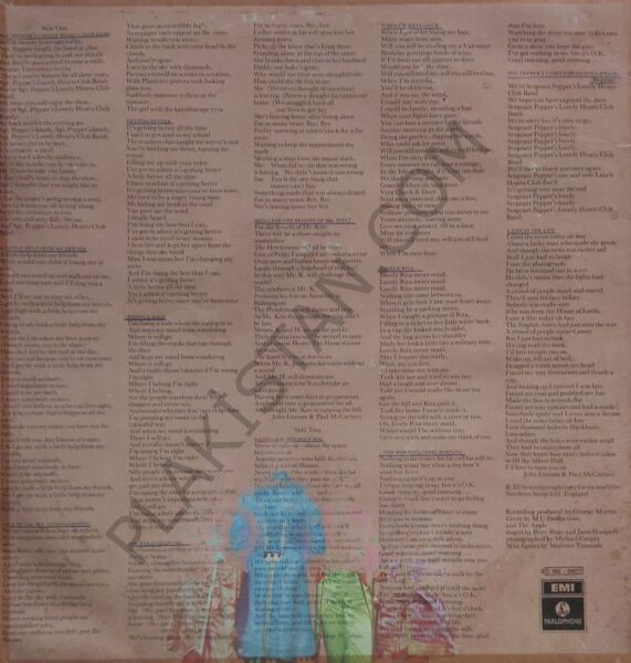 The Beatles - Sgt. Pepper's Lonely Hearts Club Ban LP PLAK