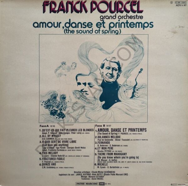 Franck Pourcel Grand Orchestre* – Amour, Danse Et Printemps (The Sound Of Spring) LP PLAK