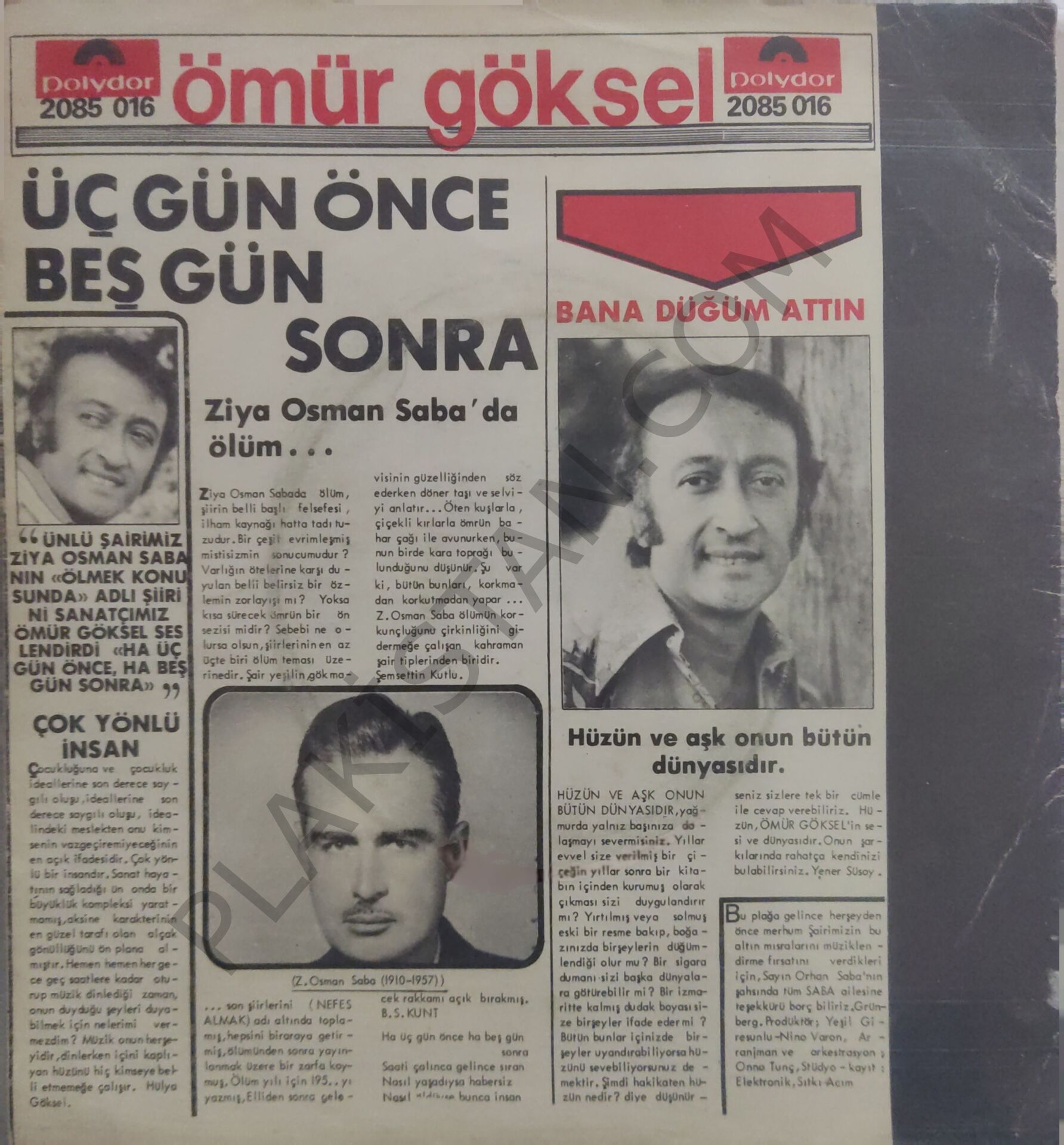 Ömür Göksel Ha Üç Gün Önce Ha Beş Gün Sonra 45lik