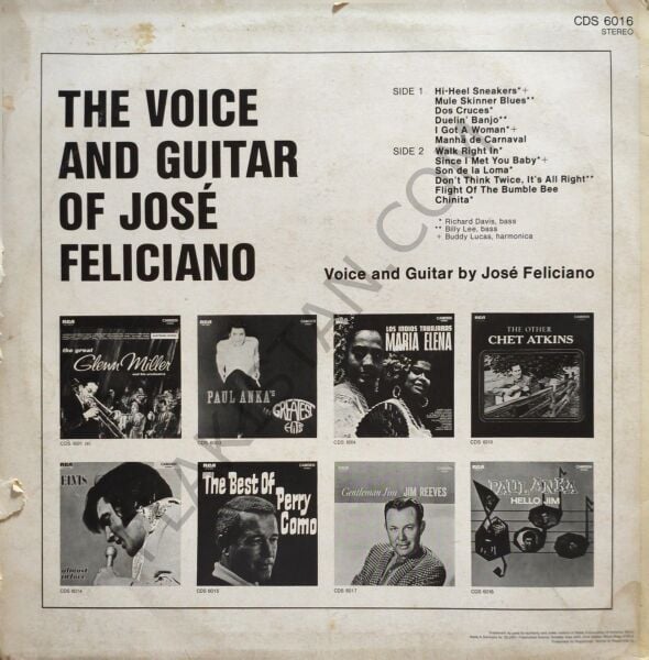 José Feliciano – The Voice And Guitar Of José Feliciano LP PLAK