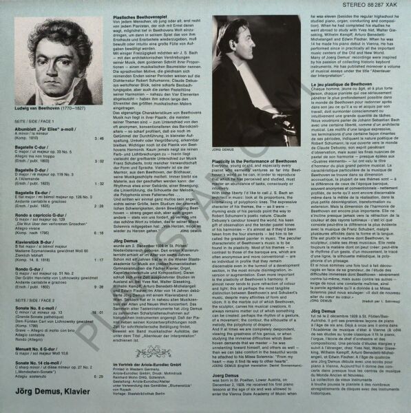 Beethoven - Klavier-Diskothek LP PLAK