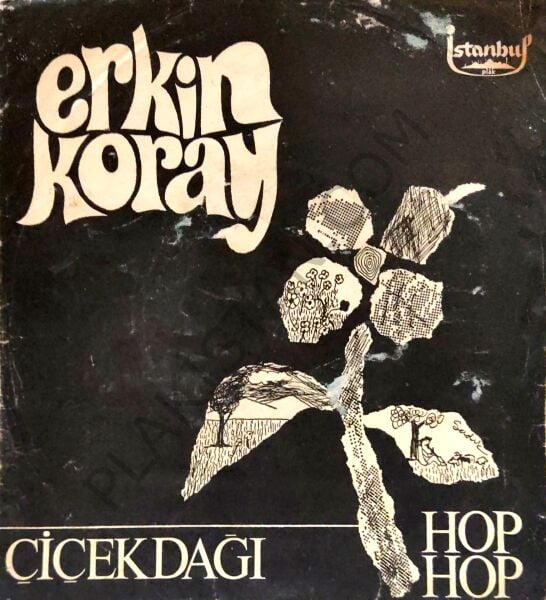 Erkin Koray - Çiçek Dağı- Siyah kapak - 45lik PLAK