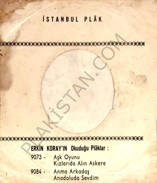 Erkin Koray - Çiçek Dağı- Siyah kapak - 45lik PLAK