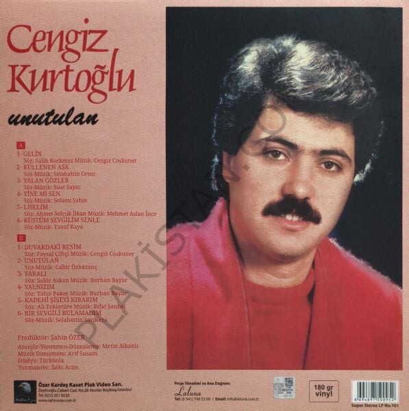 Cengiz Kurtoğlu Unutulan ( Siyah Plak ) LP PLAK