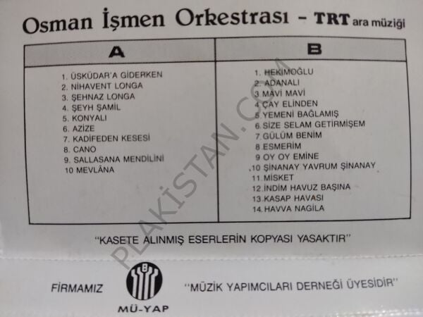 Osman İşmen Orkestrası - TRT ARA MÜZİKLERİ KASET