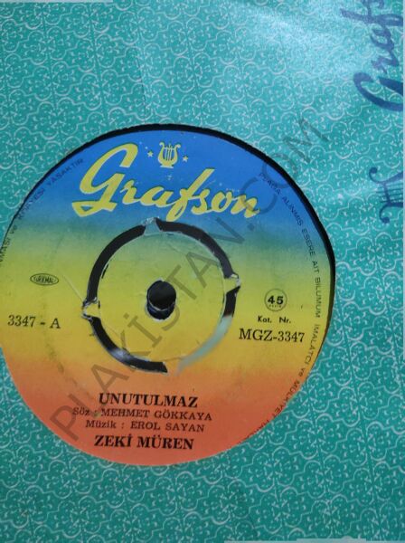 Zeki Müren Unutulmaz 45lik PLAK