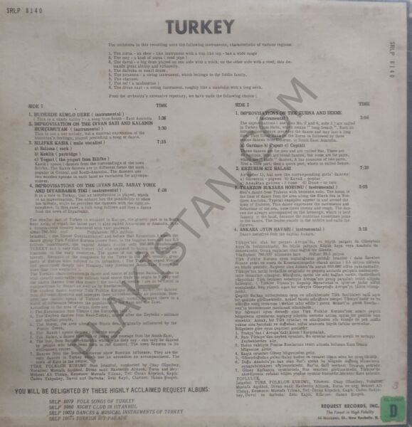 Türk Folklor Kurumu – Turkey LP PLAK