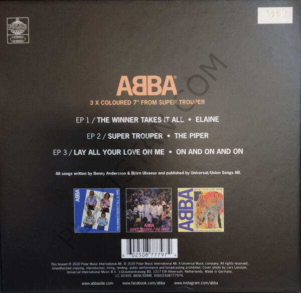 ABBA – Super Trouper Limitli Numaralı 3 renkli 45 lik Özel Baskı - 45 lik PLAK