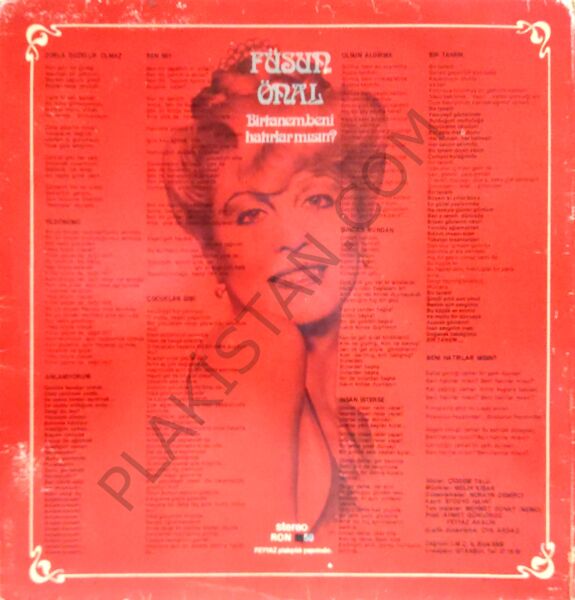 Füsun Önal - Birtanem , Beni Hatırlar Mısın? LP