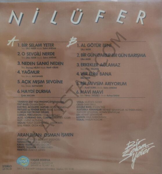 Nilüfer - Bir Selam Yeter LP