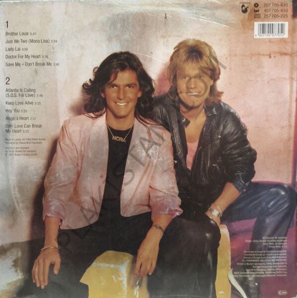 MODERN TALKING - READY FOR ROMANCE - THE 3RD ALBUM LP PLAK