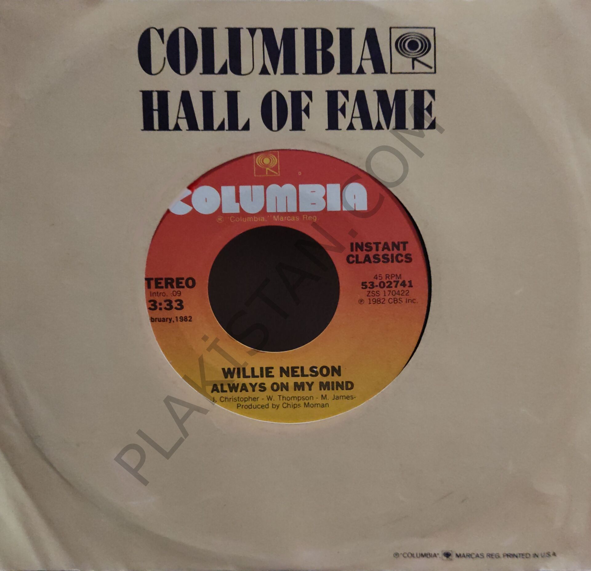Willie Nelson – Mona Lisa / Angel Flying Too Close To The Ground 45 lik PLAK