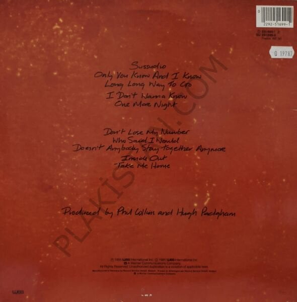 Phil Collins – No Jacket Required LP PLAK