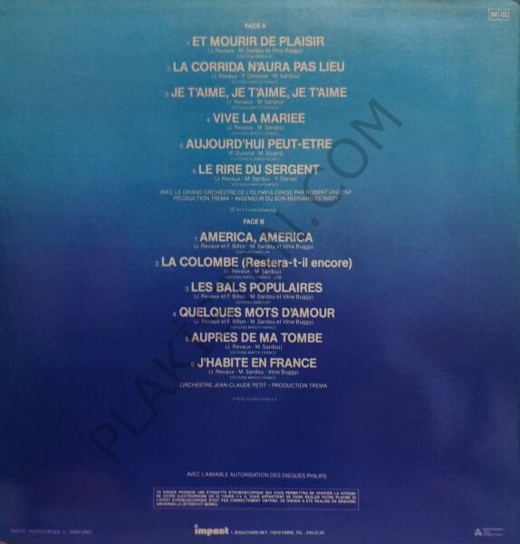 Michel Sardou LP PLAK