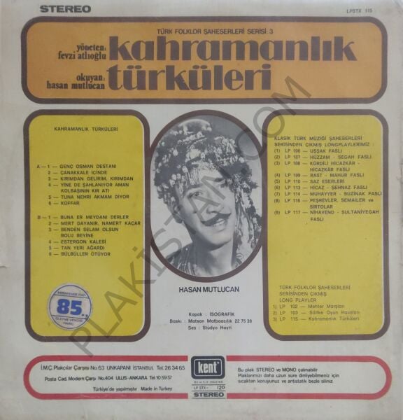 Hasan Mutlucan Kahramanlık Türküleri LP