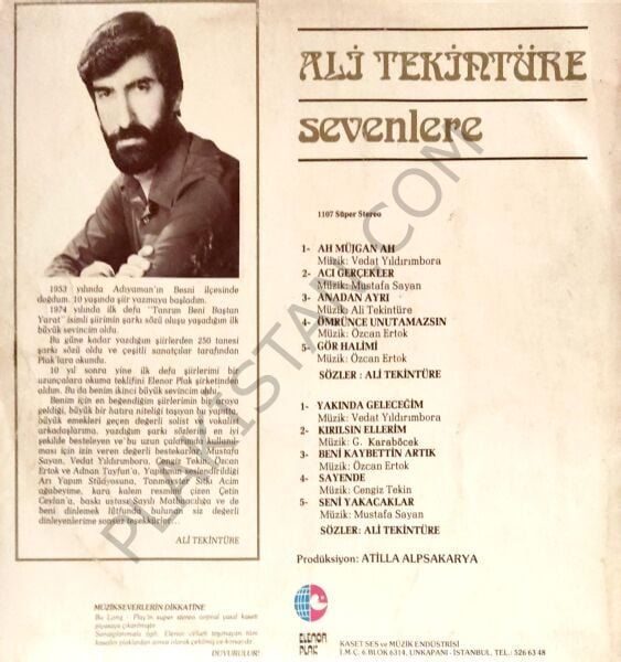 Ali Tekintüre LP PLAK