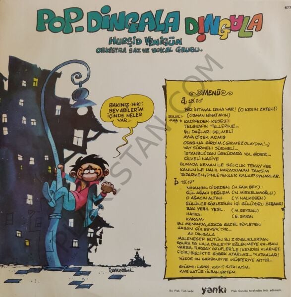 Hurşid Yenigün Orkestra Saz Ve Vokal Grubu Pop - Dingala Dingala LP