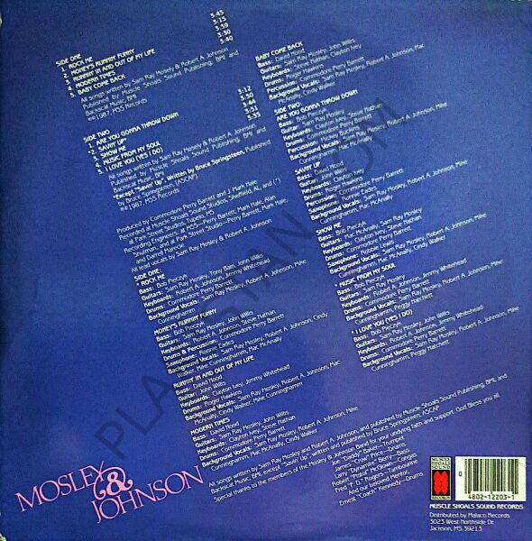 Mosley & Johnson LP PLAK