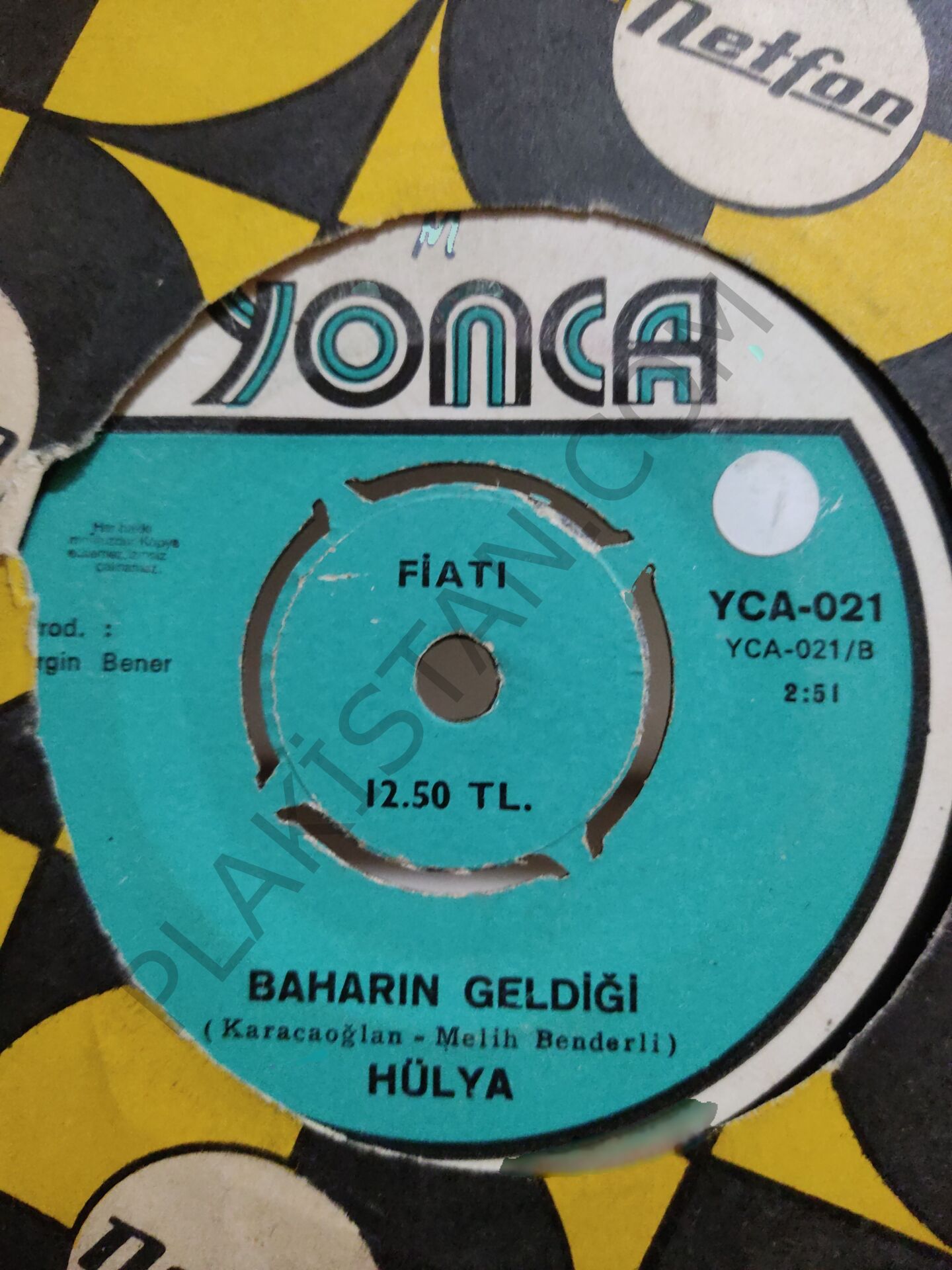 Hülya Ah Neyleyim Gönül 45lik PLAK