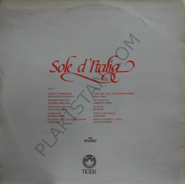 Sole DItalia LP PLAK