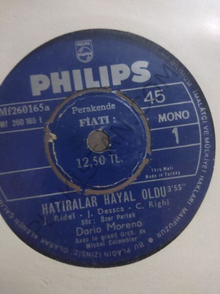 Dario Morene - Hatıralar hayal oldu 45lik PLAK